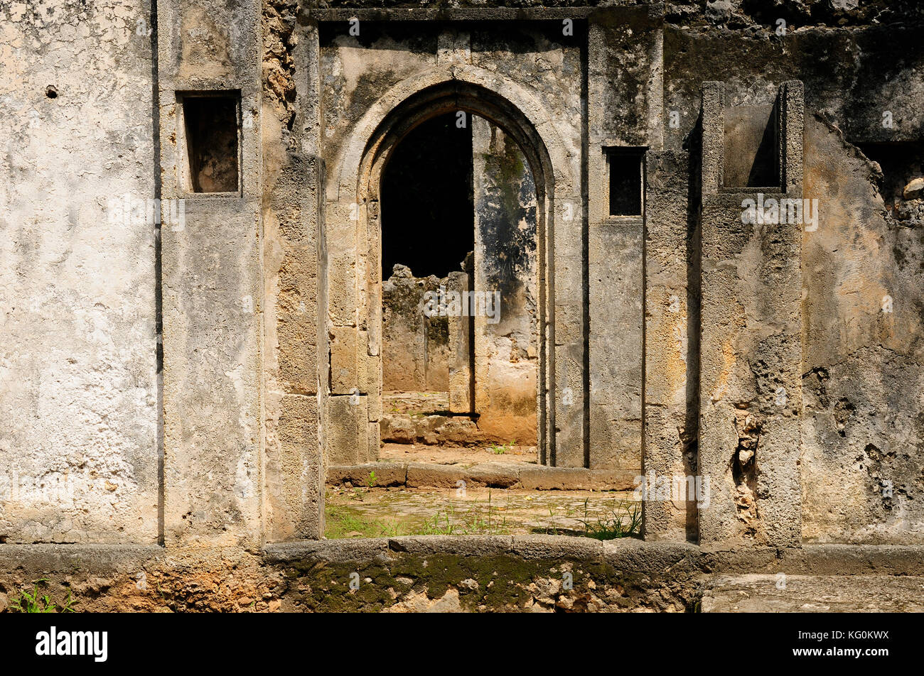 Kenya, gede rovine sono i resti di una città swahili situato in gedi, un villaggio vicino alla città costiera di malindi Foto Stock