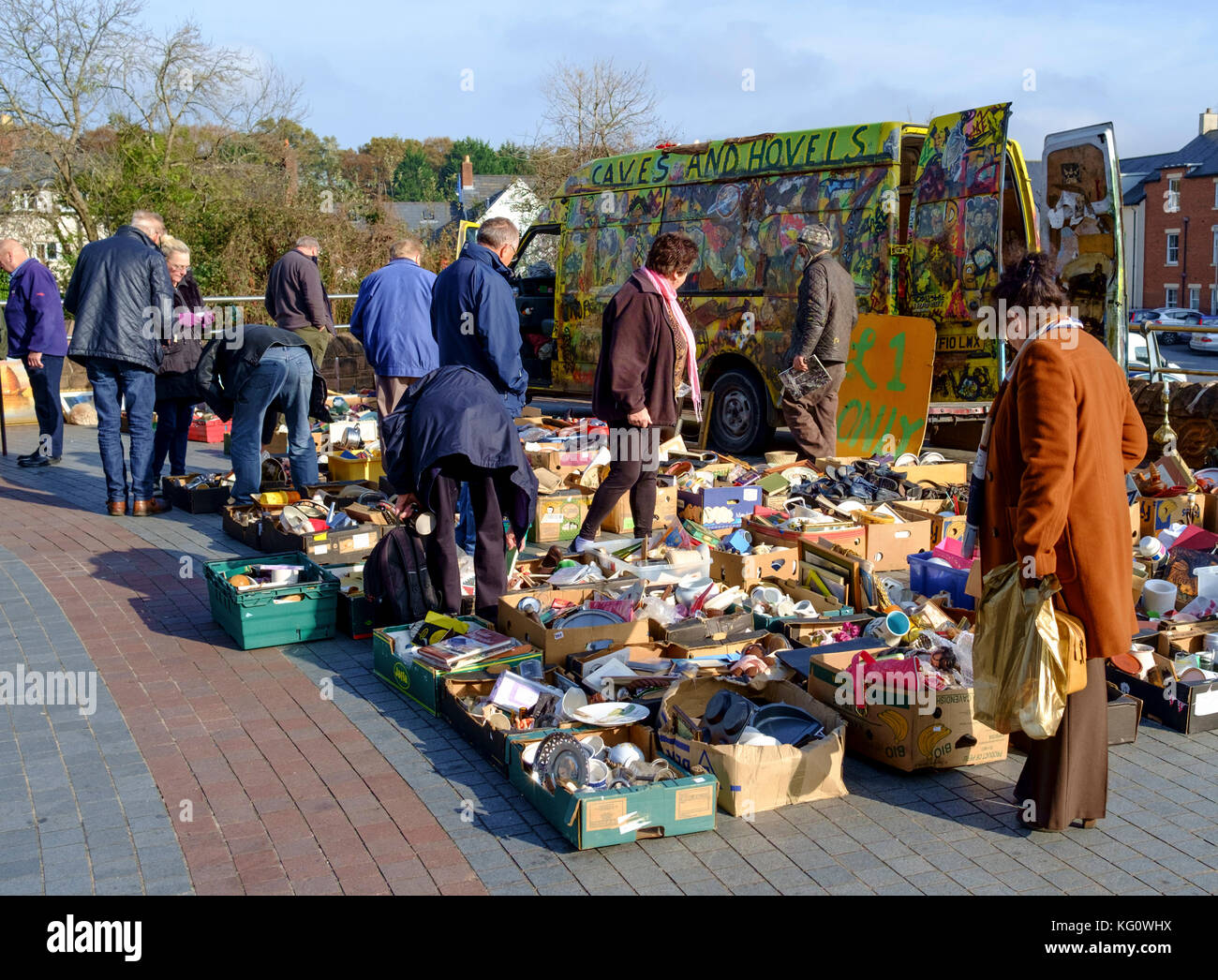 Abergavenny Mercato, Abergavenny Monmouthshire Wales UK Foto Stock