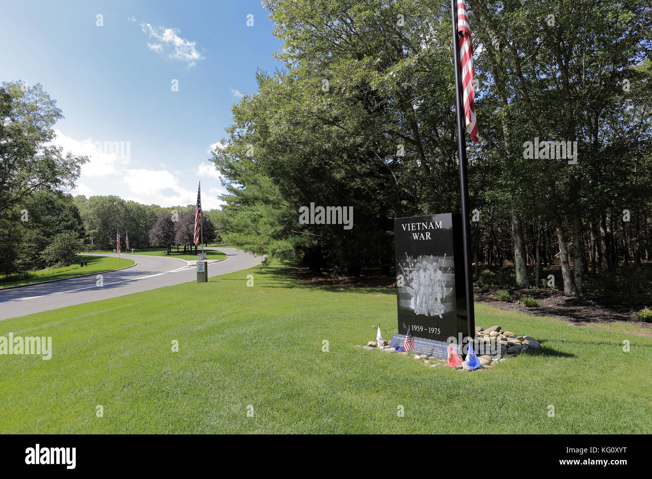 Il Viet Nam monumento di guerra Calverton Cimitero Nazionale di Long Island New York Foto Stock