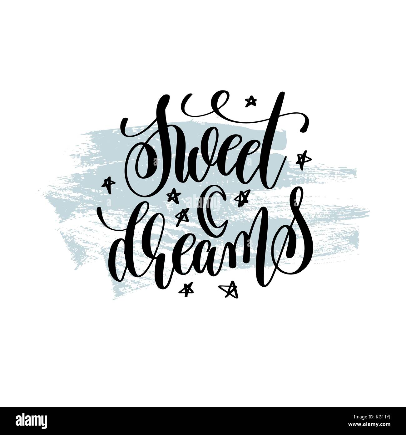 Sweet Dreams scritte a mano iscrizione Illustrazione Vettoriale