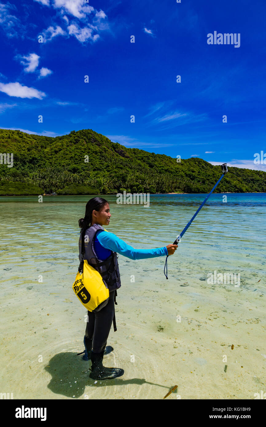 Asia filippine palawan el nido snake island, uno dei punti salienti del tour B Foto Stock