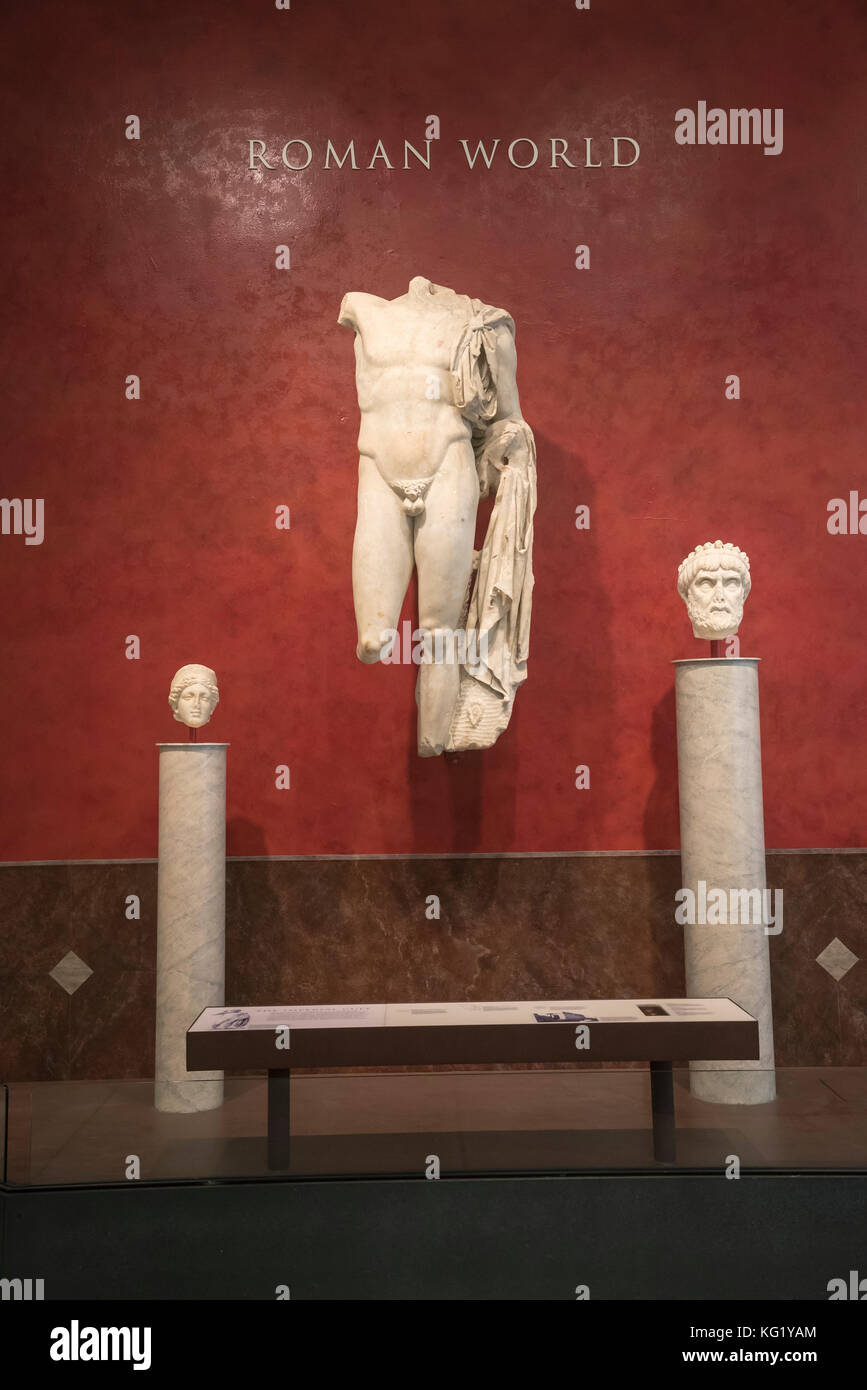 La galleria del mondo Romano, il museo di archeologia e antropologia dell'Università della Pennsylvania, Philadelphia, Pennsylvania, USA Foto Stock