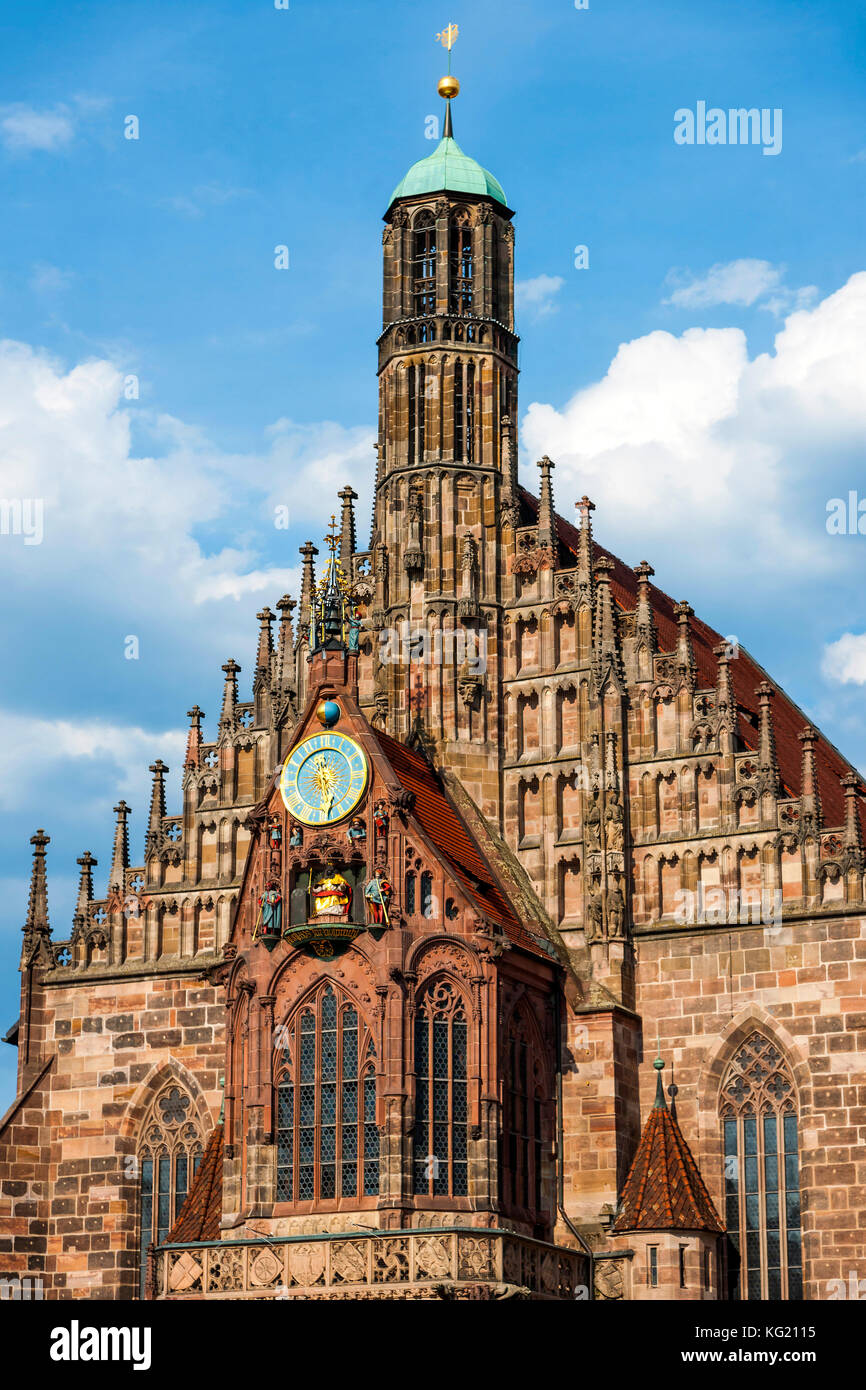 Nürnberg, Mittelfranken, Baviera, Germania : Frauenkirche Foto Stock