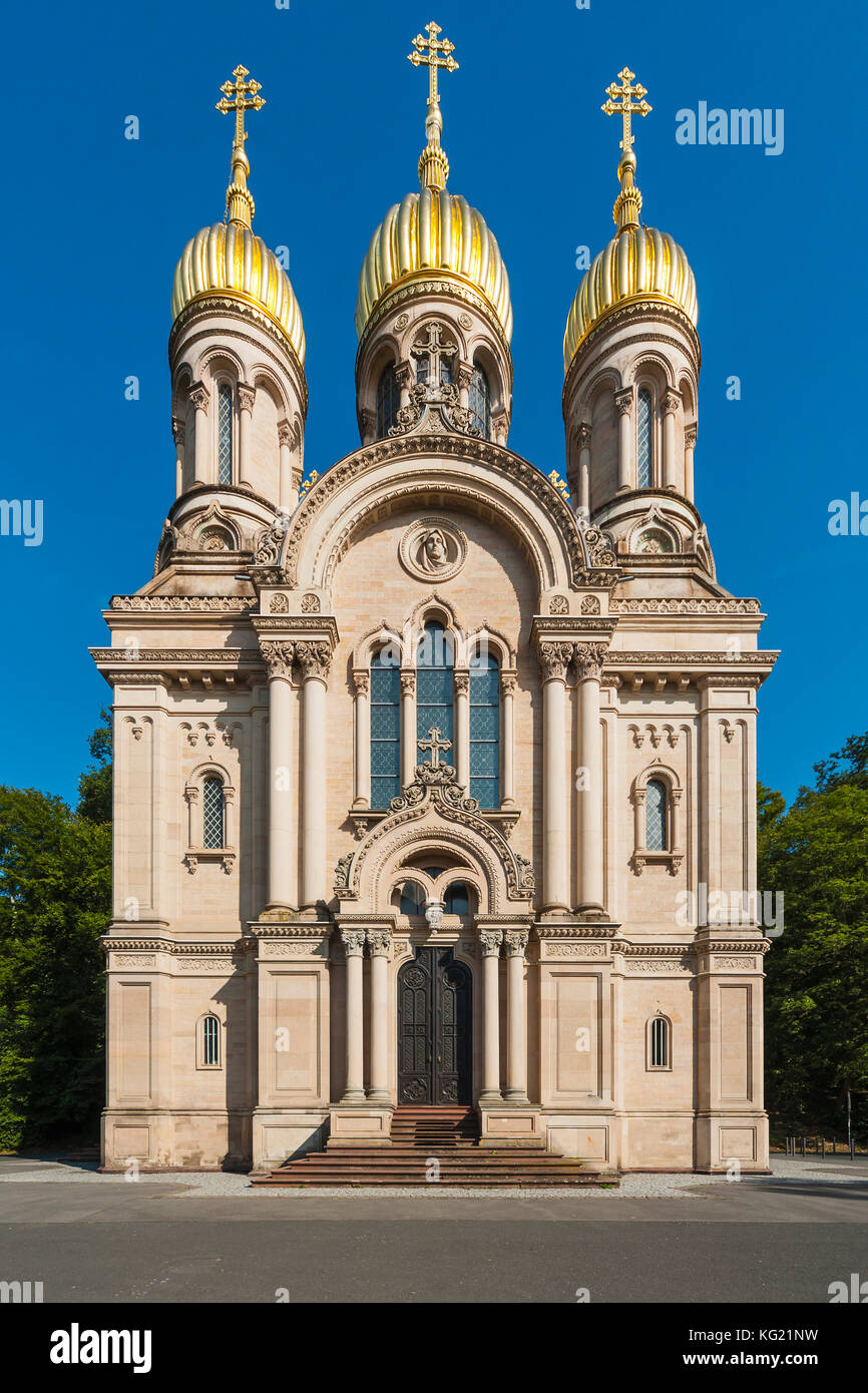 Wiesbaden, Hessen, Germania : Russisch-Orthodoxe Kirche auf dem Neroberg Deutschland Foto Stock