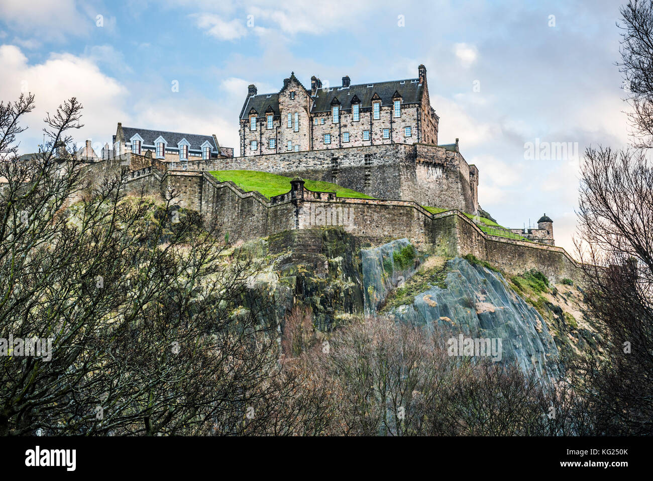 Il Castello di Edimburgo, Sito Patrimonio Mondiale dell'UNESCO, Edimburgo, Scozia, Regno Unito, Europa Foto Stock