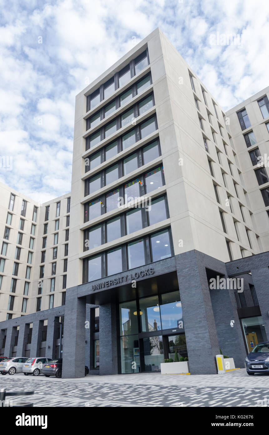 Università blocca alloggio per studenti a Birmingham City University in area Eastside di Birmingham Foto Stock