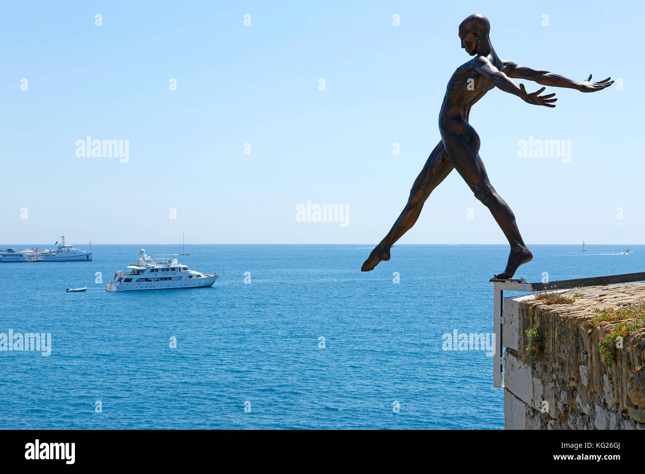 La scultura in bronzo di nicolas lavarenne,antibes, provance, Francia Foto Stock