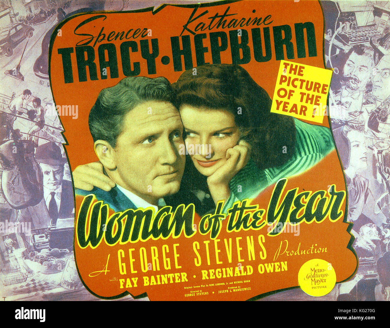 Donna DELL'ANNO 1942 MGM film con Katharine Hepburn e Spencer Tracy Foto Stock