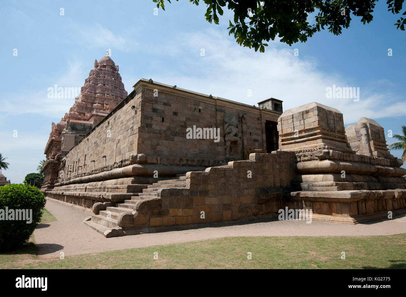 Ingresso al Gangaikonda Cholapuram, costruito nell'XI secolo come capitale della dinastia Chola nell'India meridionale, Tamil Nadu, India, Asia Foto Stock