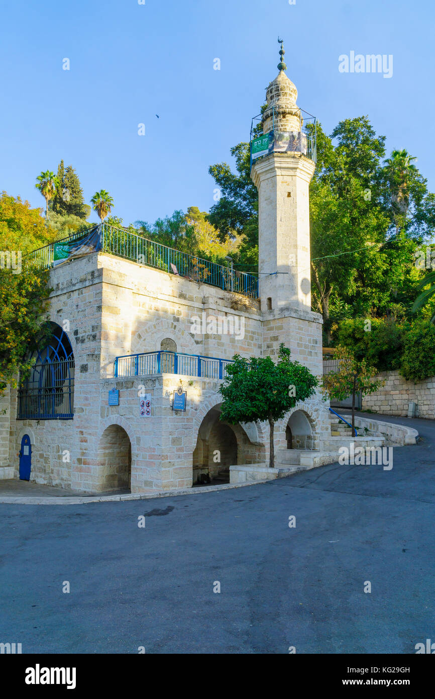 Gerusalemme, Israele - 26 ottobre 2017: il tradizionale luogo di Maria a molla, nel vecchio villaggio di Ein Karem, in Gerusalemme, Israele Foto Stock