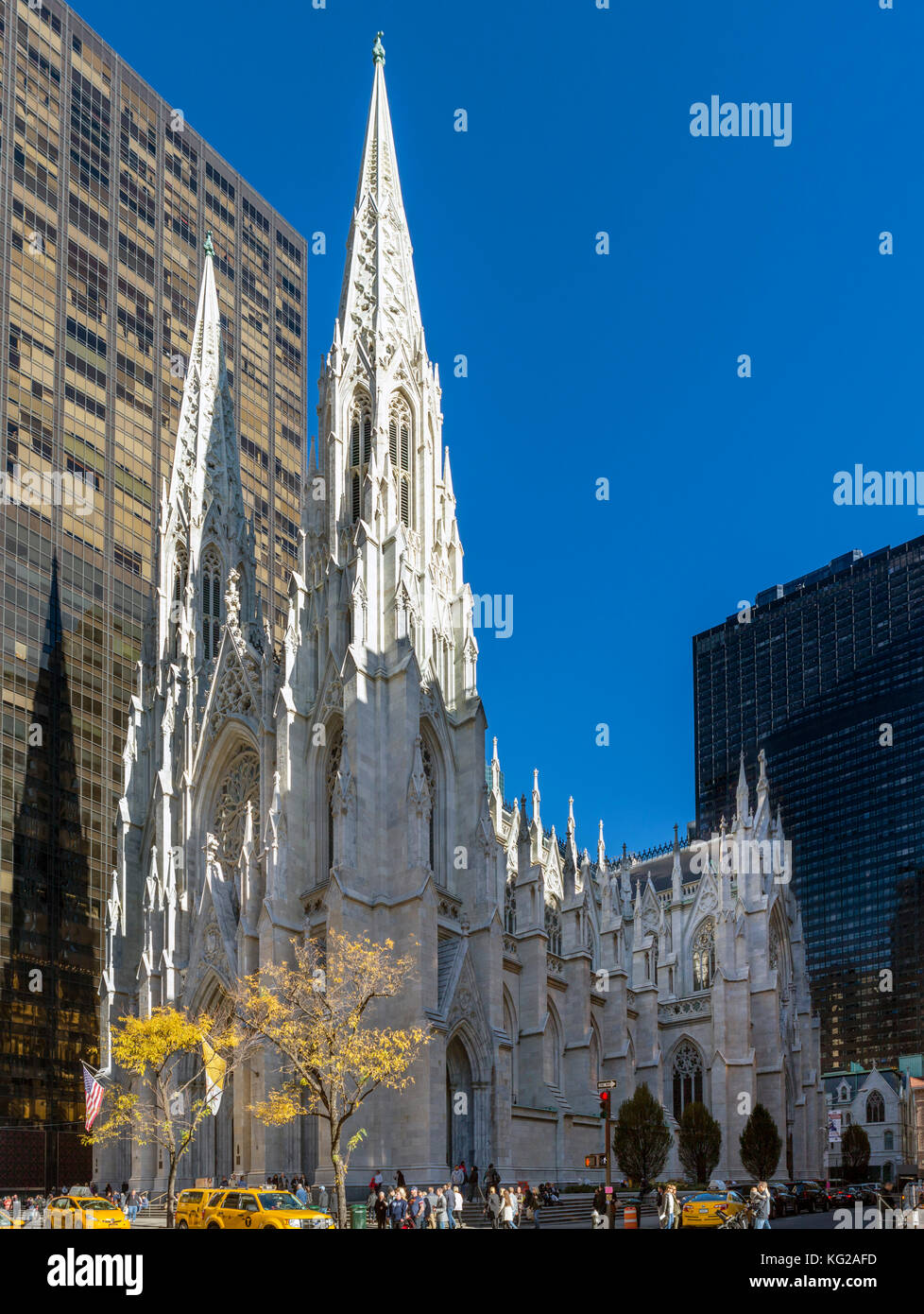 St Patricks's Cathedral, Fifth Avenue, New York City, NY, STATI UNITI D'AMERICA Foto Stock