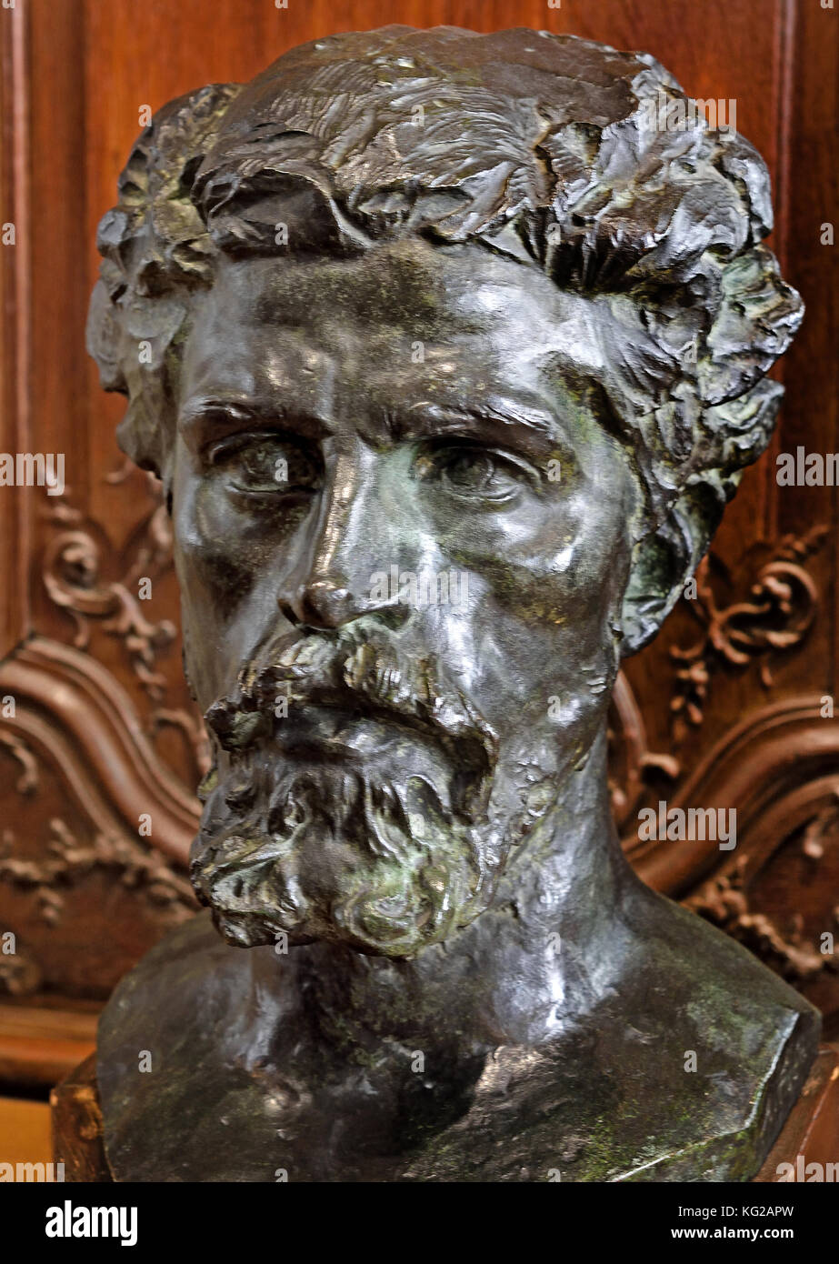 J. DANIELLI, 1878, Bronzo, H. 44 cm ; W. 27,5 cm ; D. 28,8 cm François Auguste René Rodin 1840 -1917 ( noto come Auguste Rodin ) è stato uno scultore francese, Parigi Francia francese. ( Rodin più originale lavoro partì da temi tradizionali della mitologia e allegoria, modellato il corpo umano con realismo e celebrato il carattere individuale e la fisicità). Foto Stock