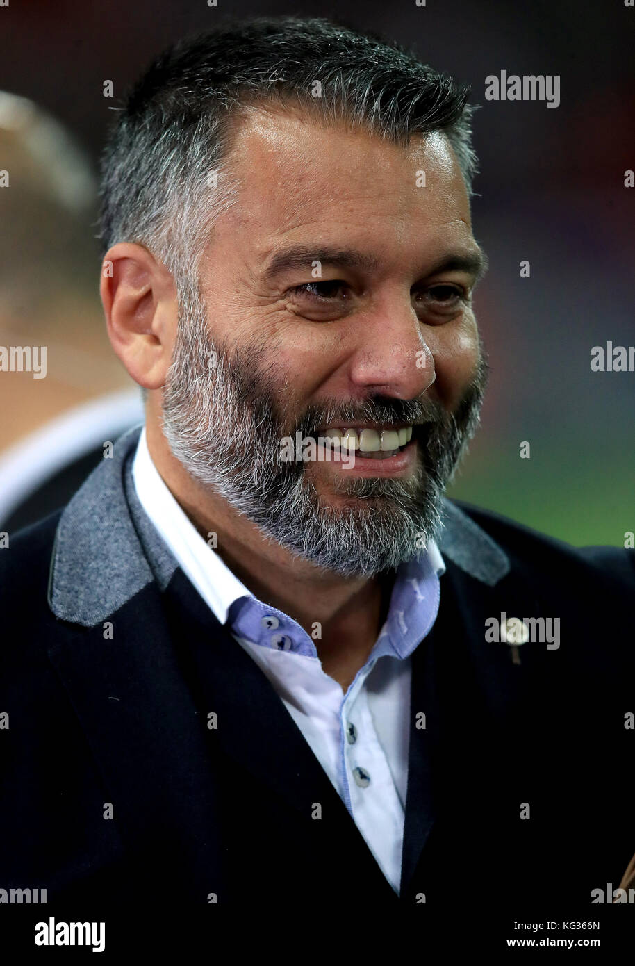 Guillem Balague durante la UEFA Champions League, partita del gruppo H al Wembley Stadium di Londra. PREMERE ASSOCIAZIONE foto. Data immagine: Mercoledì 1 novembre 2017. Vedi PA storia CALCIO Tottenham. Il credito fotografico dovrebbe essere: Mike Egerton/PA Wire Foto Stock