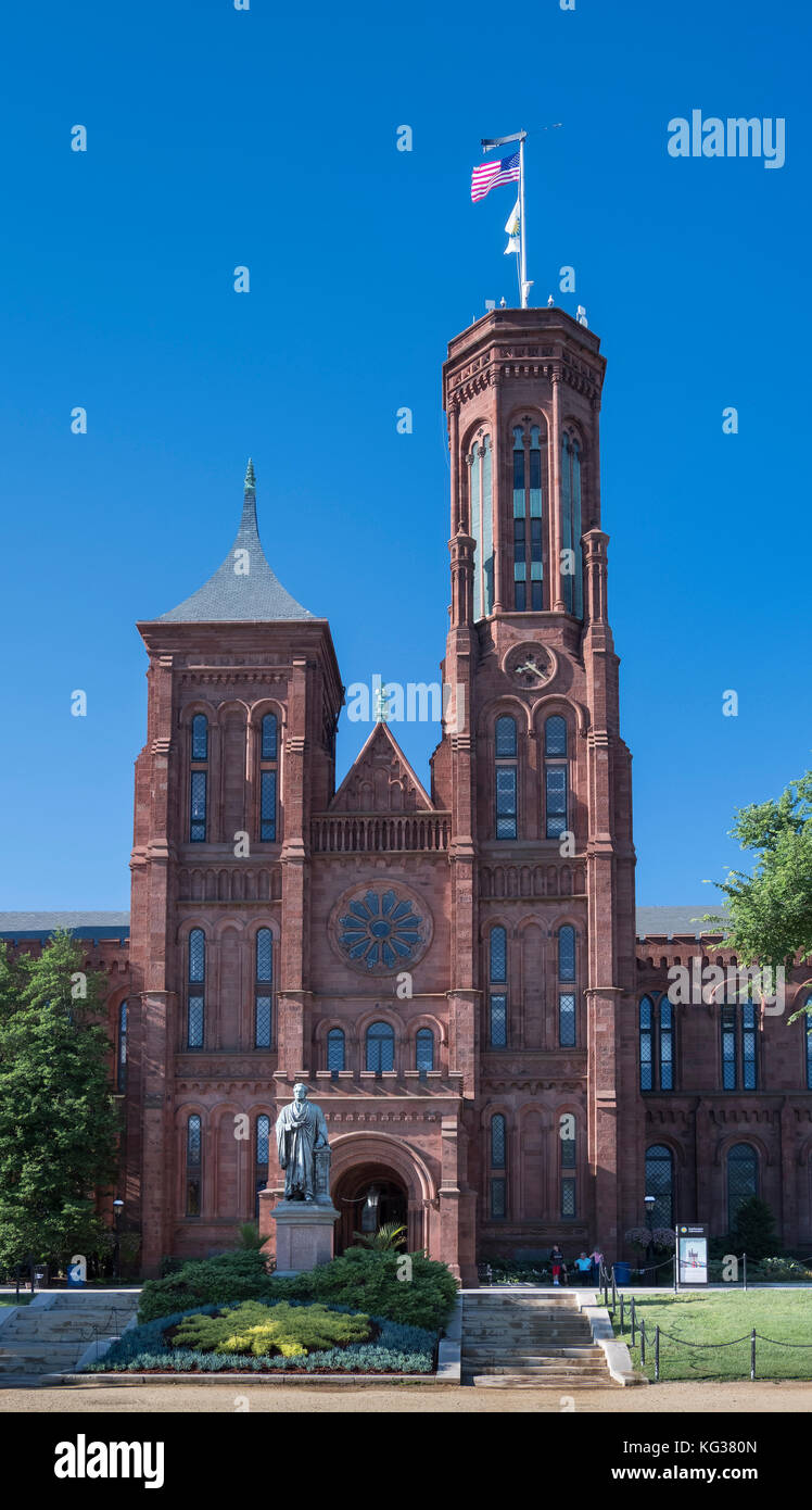 Il castello di Smithsonian, Smithsonian Institution National Mall di Washington DC, Stati Uniti d'America Foto Stock