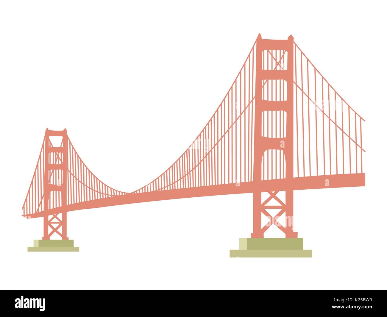 Golden Gate bridge icona Illustrazione Vettoriale