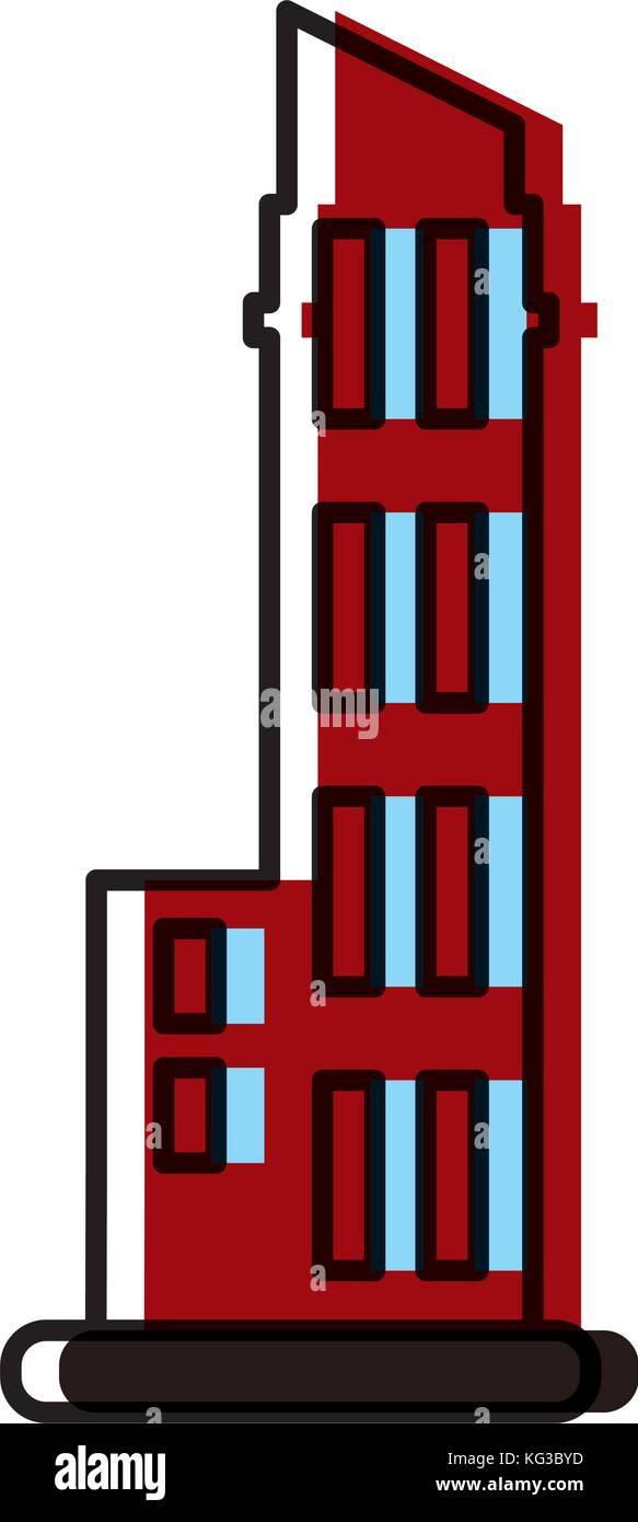 Città simbolo di edifici Illustrazione Vettoriale