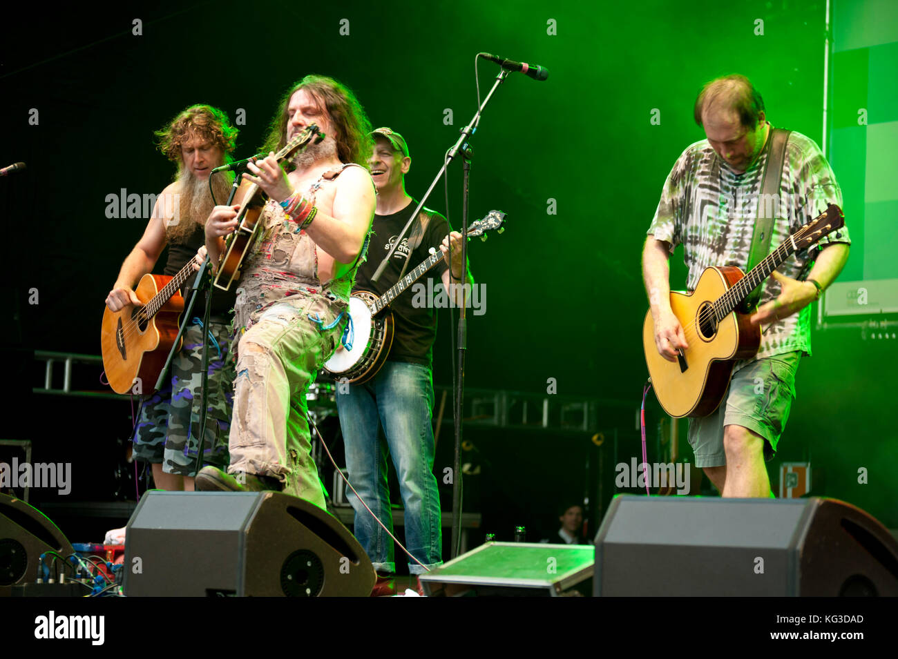 Kiel, Germania, 25 giugno 2015: American Rockgrass-Band Hayseed Dixie live on the Kiel Week 2015 Foto Stock