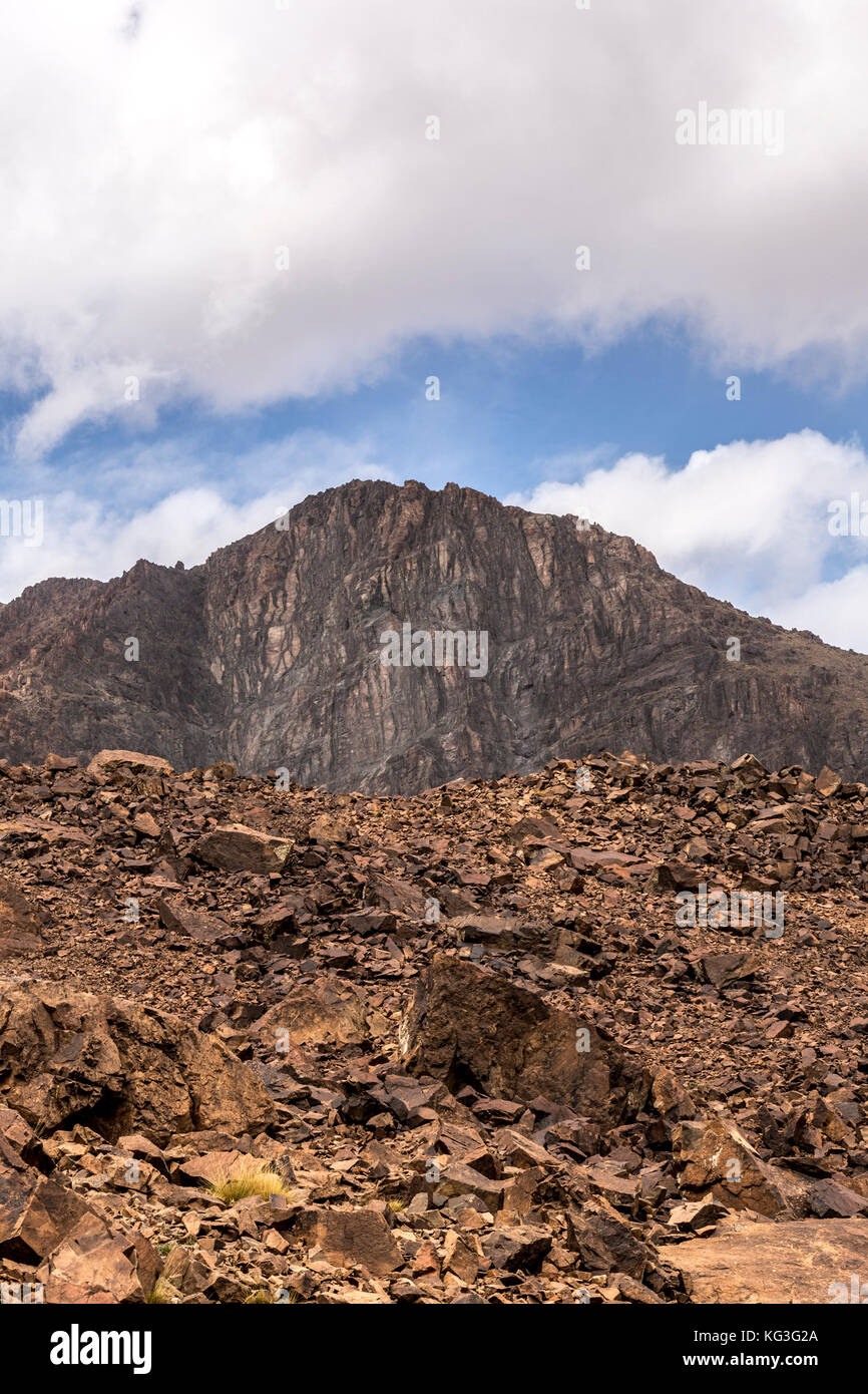Una valle in Alto Atlante in Marocco paesaggi sorprendenti Foto Stock