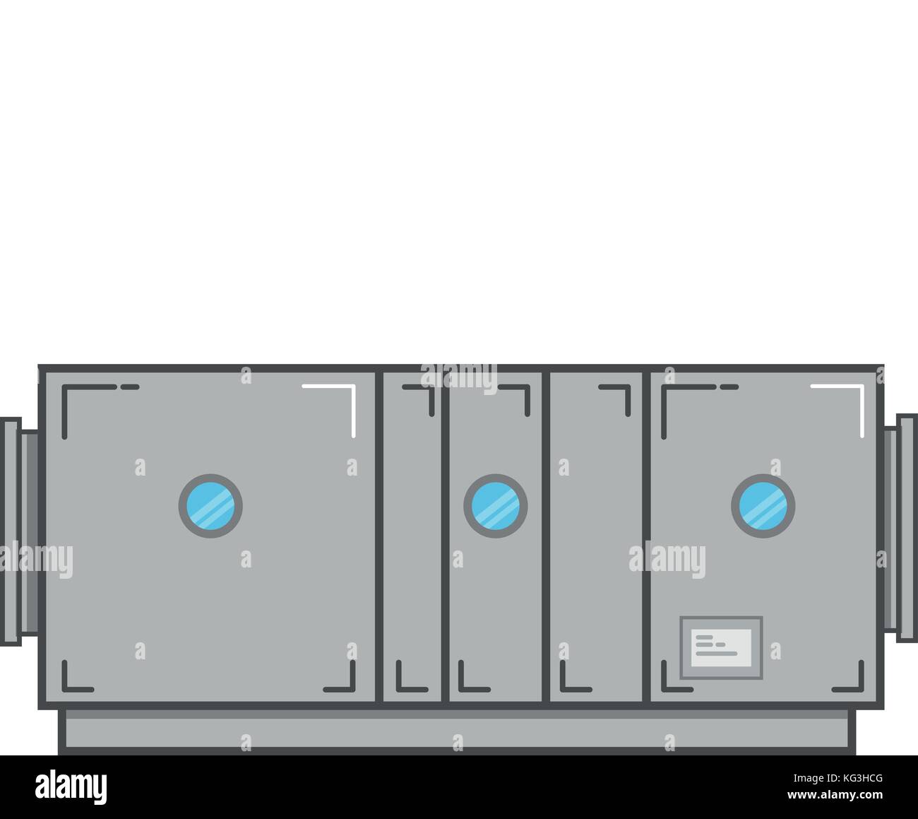 Vettore unità di trattamento aria Illustrazione Vettoriale