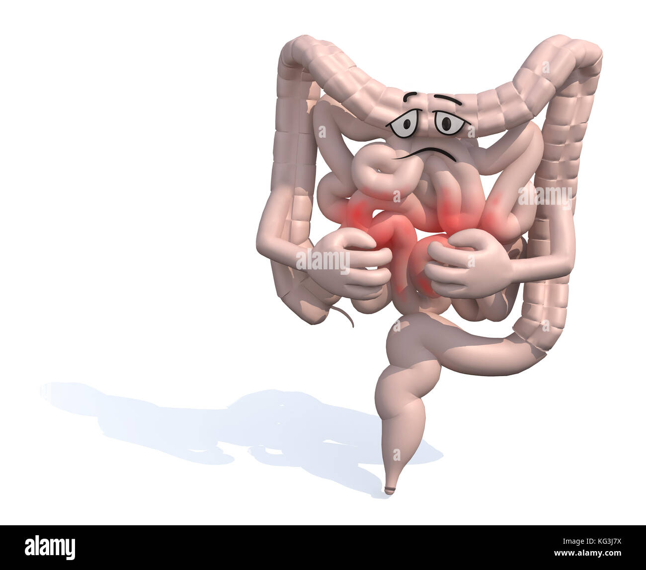 Problemi Intastine mal malattia di salute, illustrazione 3d Foto Stock