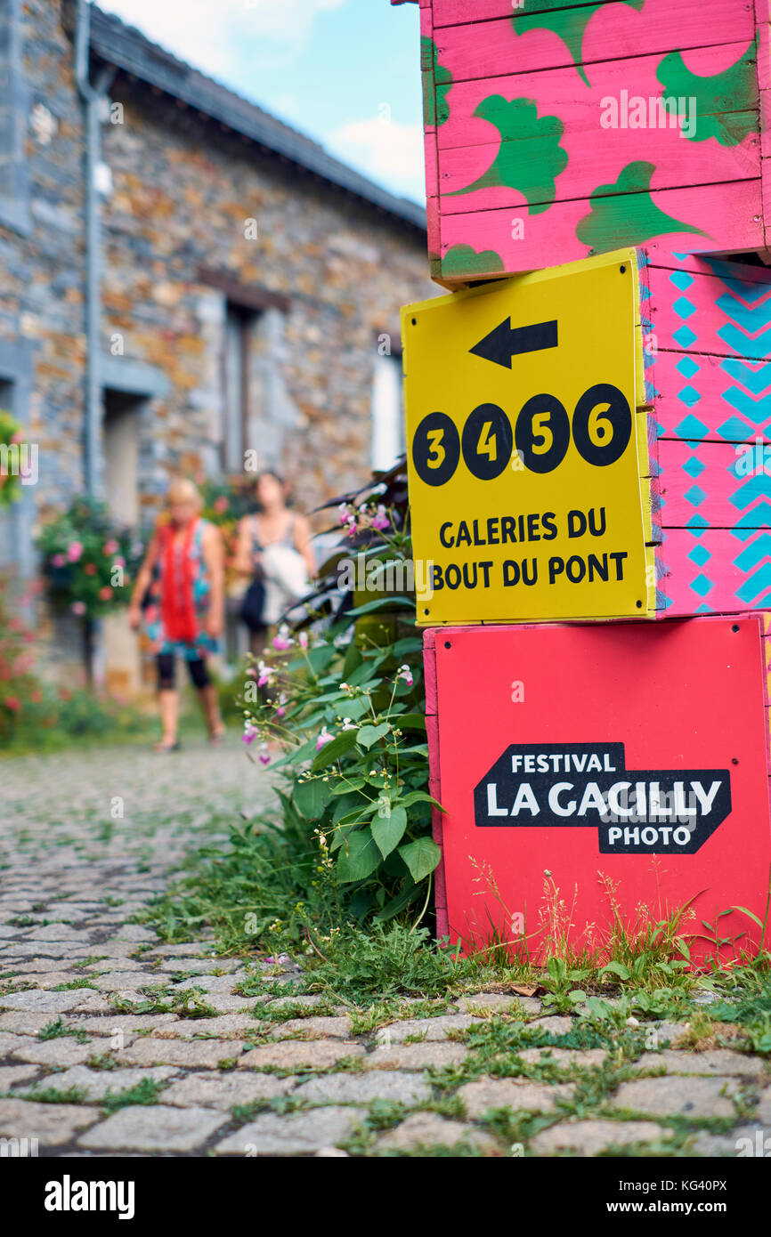La fotografia all'aperto Festival in La Gacily Morbihan Bretagna Francia Foto Stock