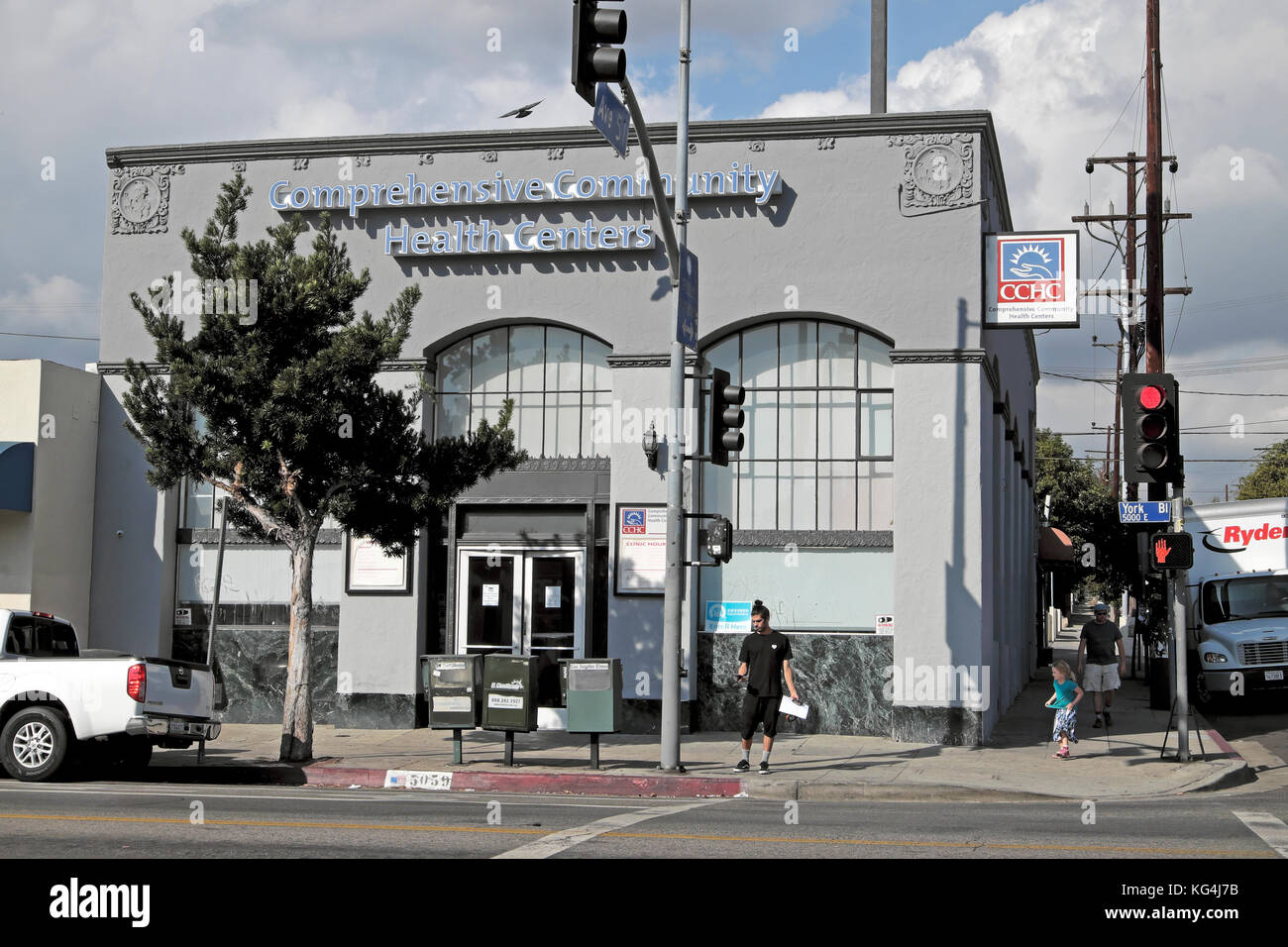 CCHC globale comunitaria di centri di salute healthcare edificio su York Boulevard di Highland Park, NE Los Angeles California USA KATHY DEWITT Foto Stock