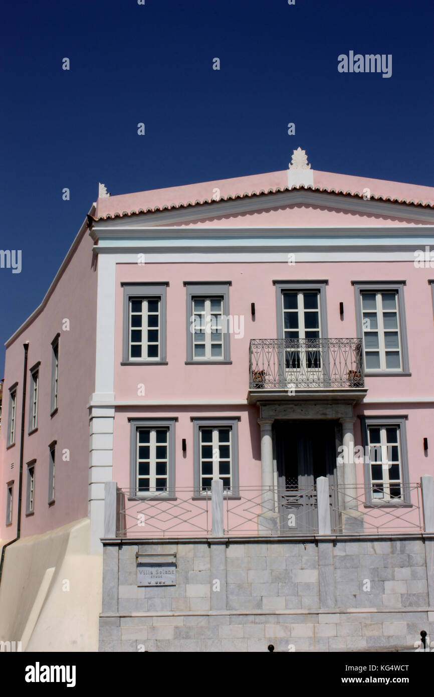 Edificio vicino all'Apollon Theatre, ermoupolis, Syros Foto Stock