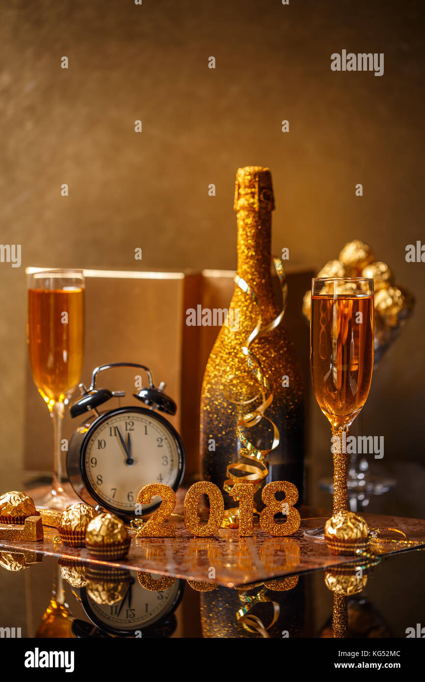 2018 veglione di capodanno sfondo Foto Stock