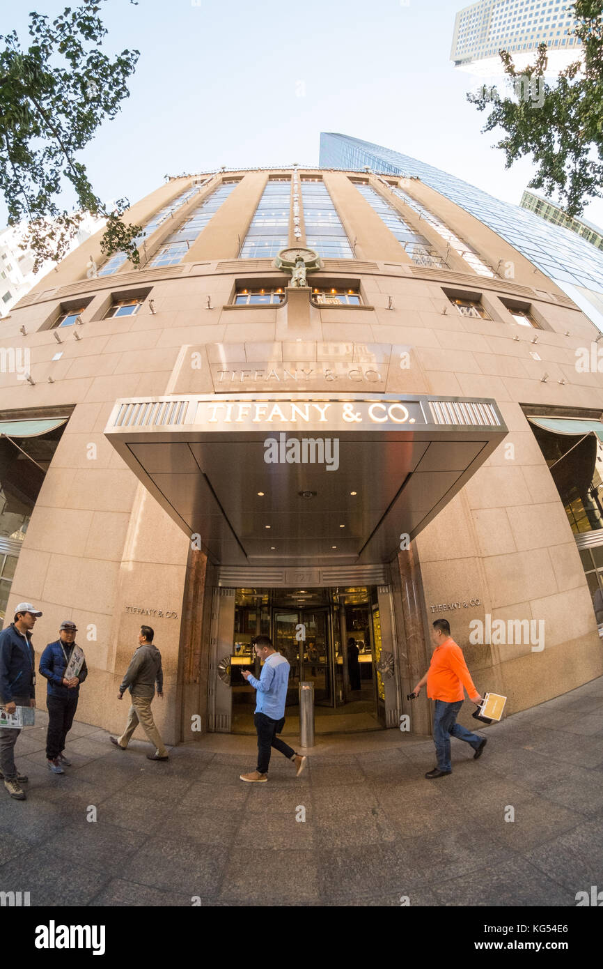 Tiffany & Co. negozio Gioielli Quinta Avenue, Manhattan, New York City, NY, Stati Uniti d'America, Stati Uniti d'America. Foto Stock