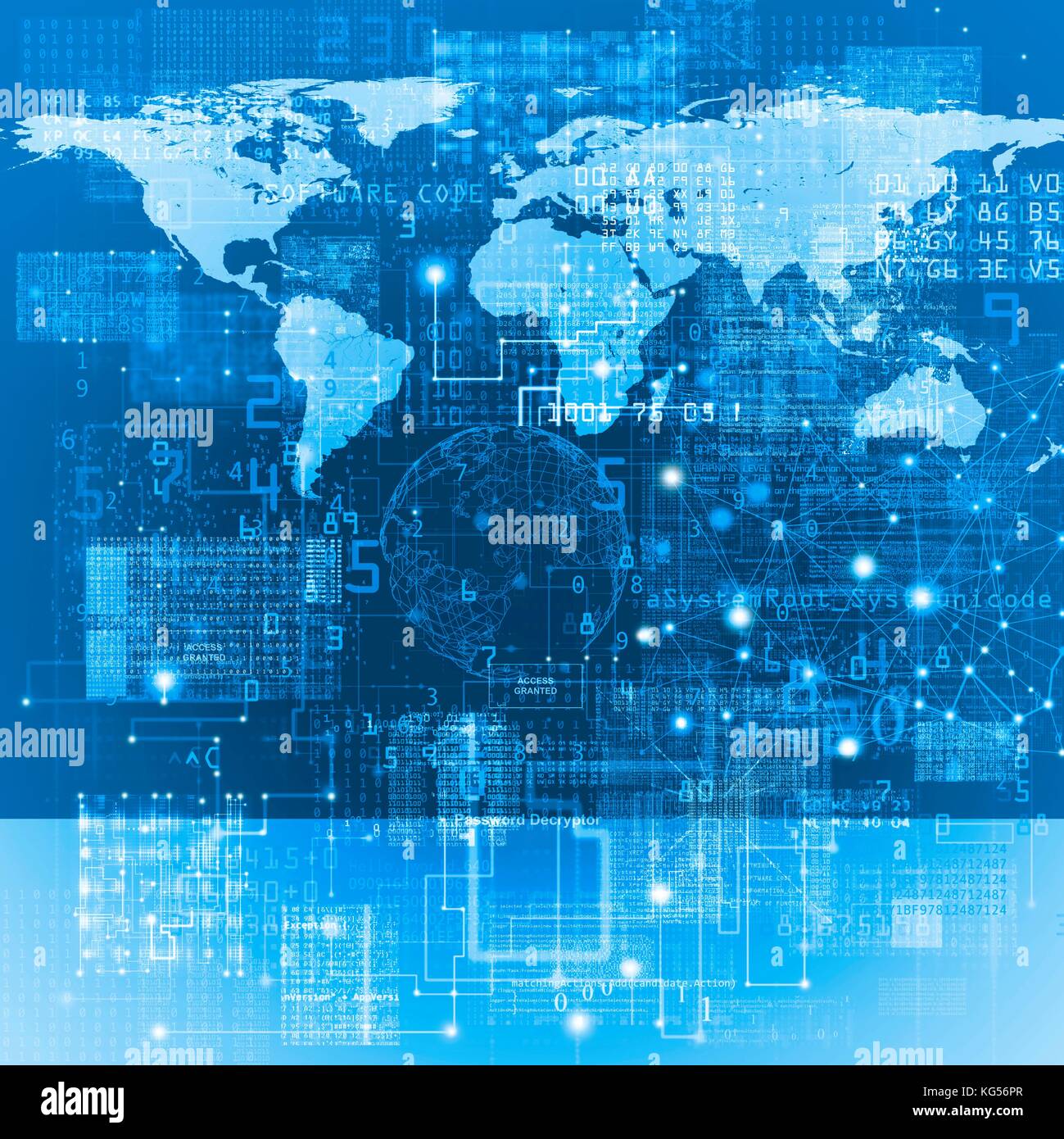 I dati globali di rete, illustrazione astratta. Foto Stock