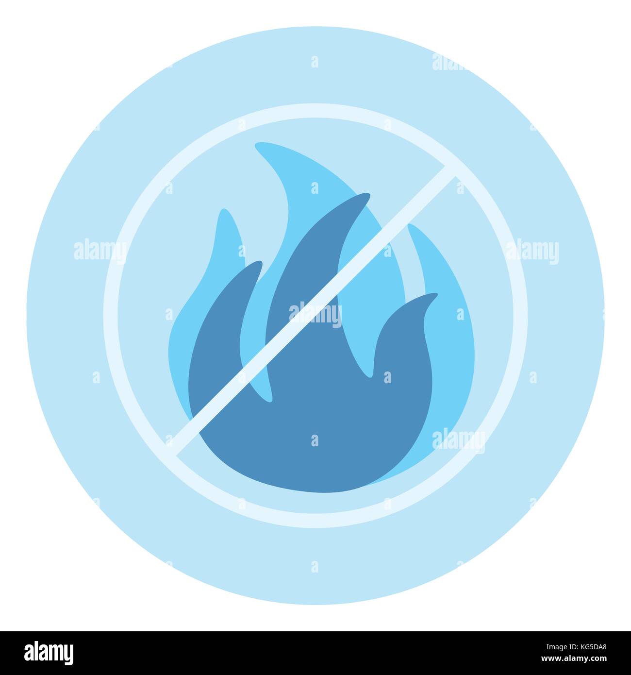 Non aprire il fuoco ammessi icona sullo sfondo blu Illustrazione Vettoriale