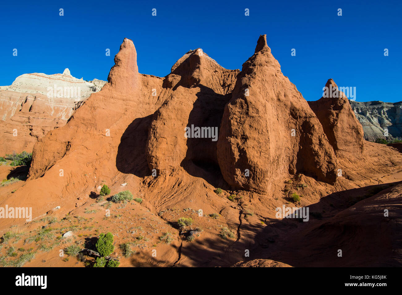 Redrock formazioni di arenaria nel bacino kodakchrome parco statale, Utah, Stati Uniti d'America Foto Stock