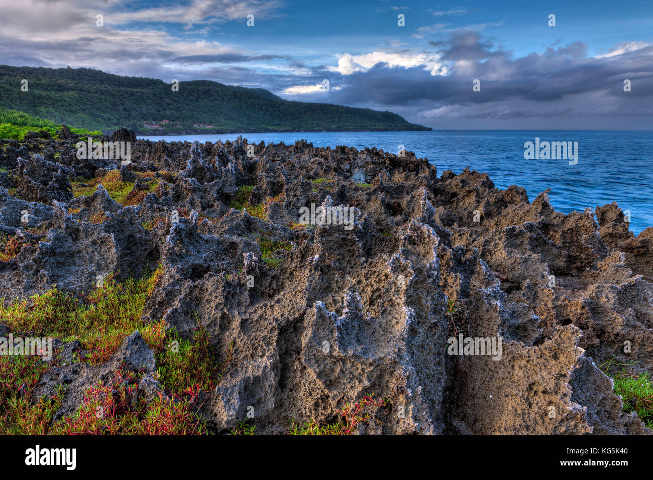 Le formazioni rocciose nei pressi di lily beach, isola Christmas, australia Foto Stock