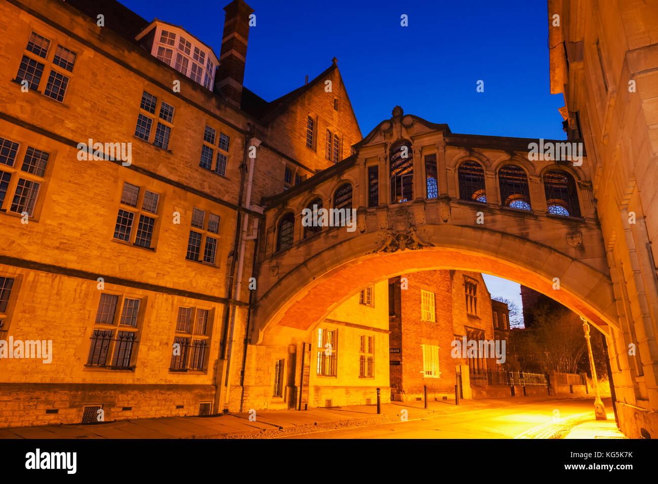 Inghilterra, oxfordshire, Oxford, Oxford University, Hertford College, il ponte dei sospiri Foto Stock