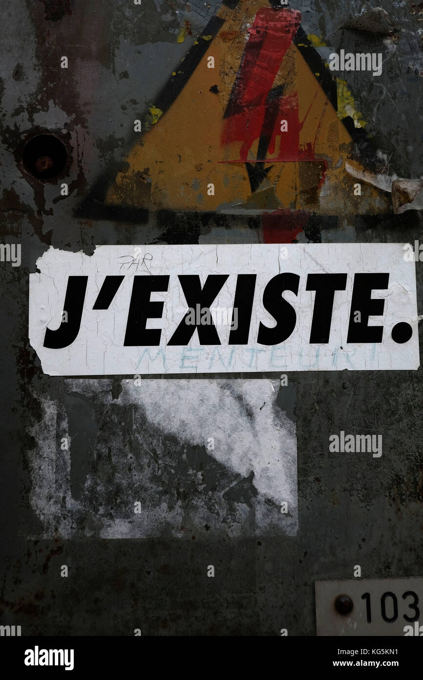 Europa, Repubblica Ceca, Praga, parete, la scatola di distribuzione, adesivo Foto Stock