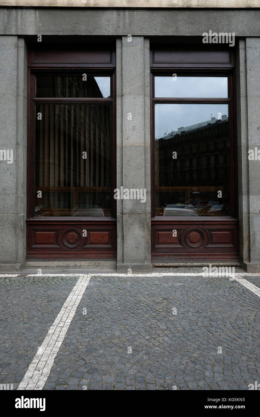 Europa, Repubblica Ceca, Praga, shop facciata, dettaglio, windows Foto Stock