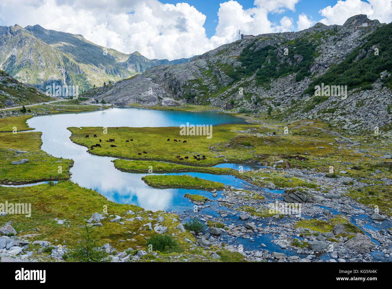 Il lago di cornisello inferiore di Europa, italia, trentino, Val Nambrone, Val Rendena, Carisolo, sant'Antonio di Mavignola e madonna di campiglio Foto Stock