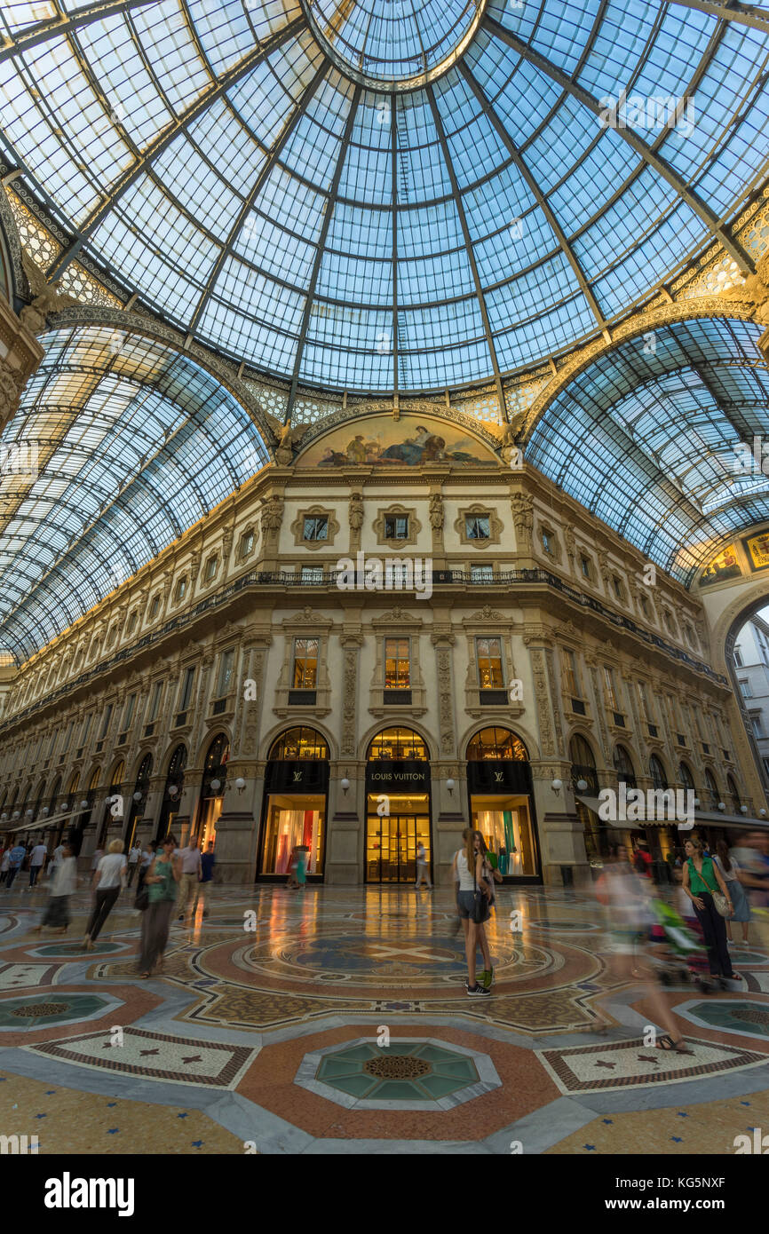 Milano, lombardia, italia. visualizzazione classica della Galleria Vittorio Emanuele II. Foto Stock