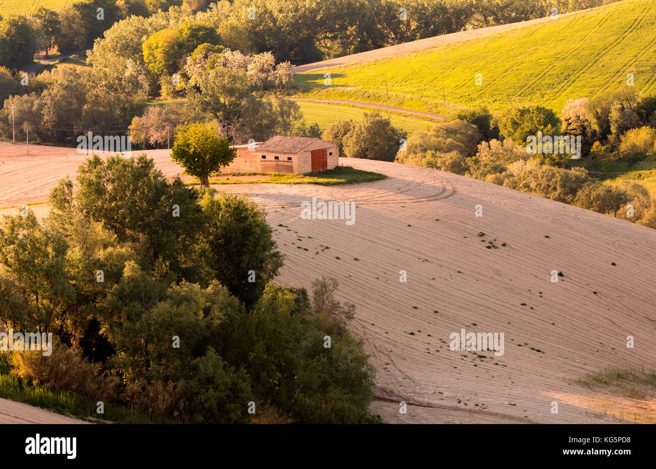 San Giusto villaggio rurale, macerata distretto, marche, Italia Foto Stock