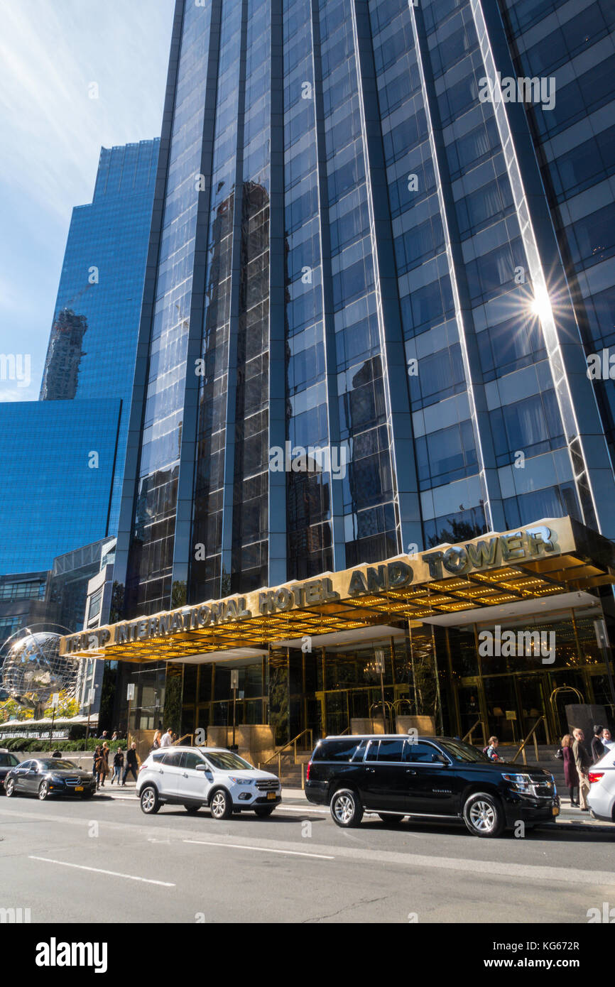 Trump International Hotel and Tower, Columbus circle, NYC, Stati Uniti d'America Foto Stock