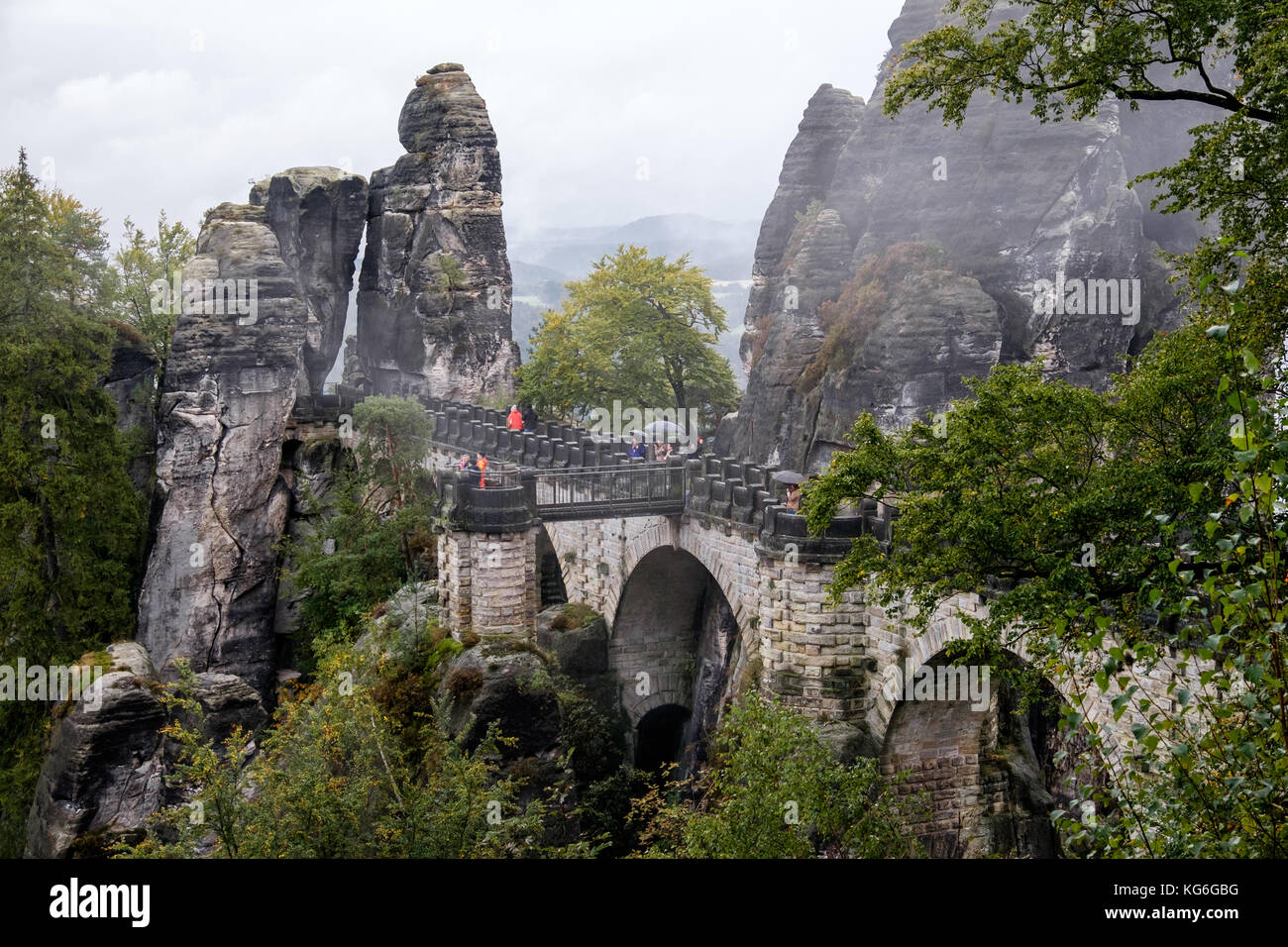 Nationalpark Sächsische Schweiz Svizzera Sassone Bastei Foto Stock