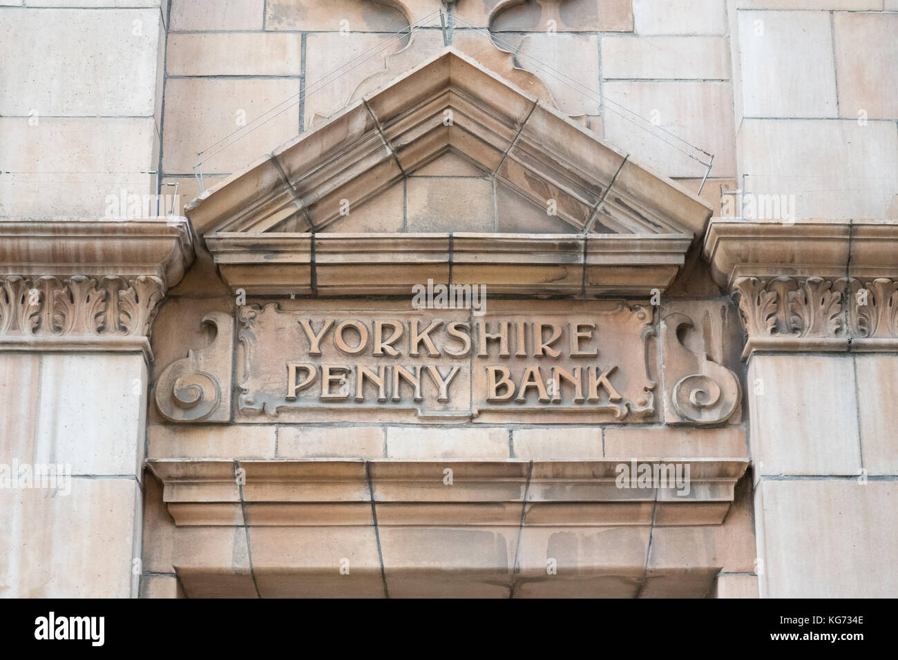 Yorkshire Penny Bank segno, Hull, Inghilterra, Regno Unito Foto Stock