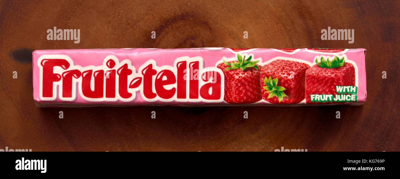 Frutta fragola tella mastica Foto Stock