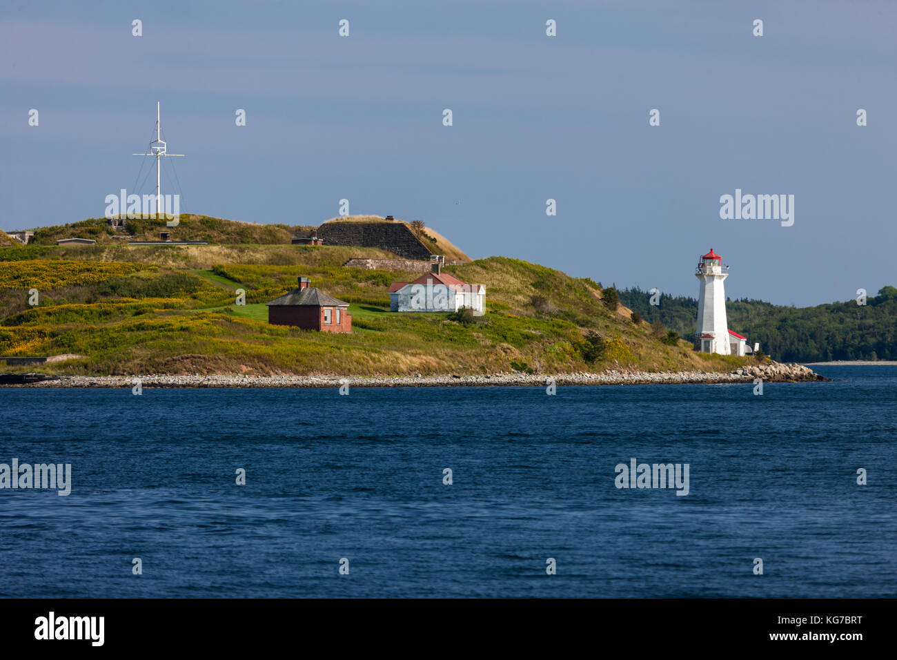 Halifax, Canada - 29 agosto 2017: Georges isola situata nel porto di Halifax è un sito storico nazionale del Canada. Foto Stock