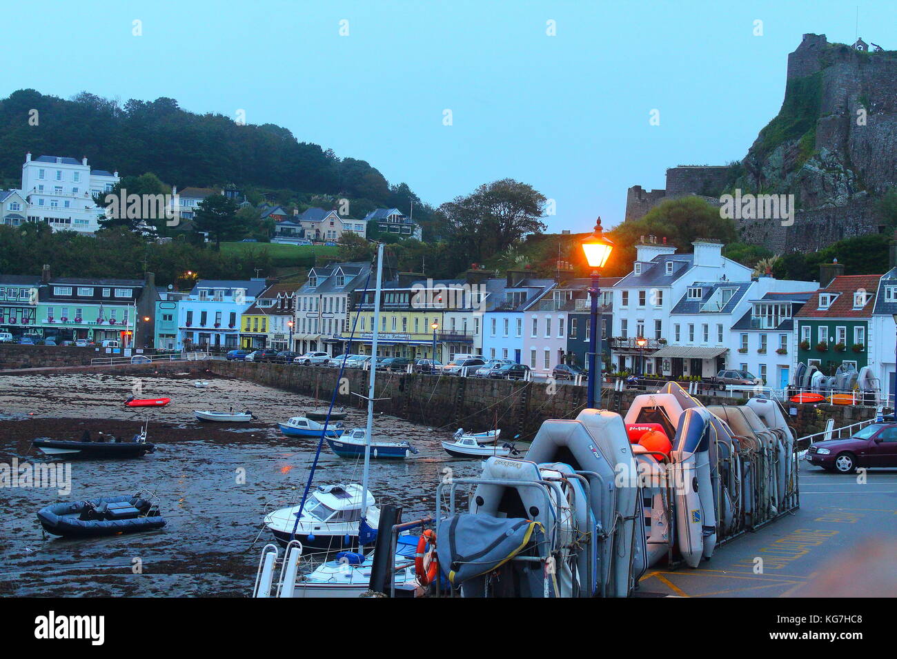 Porto Gorey, Jersey mattina presto Foto Stock