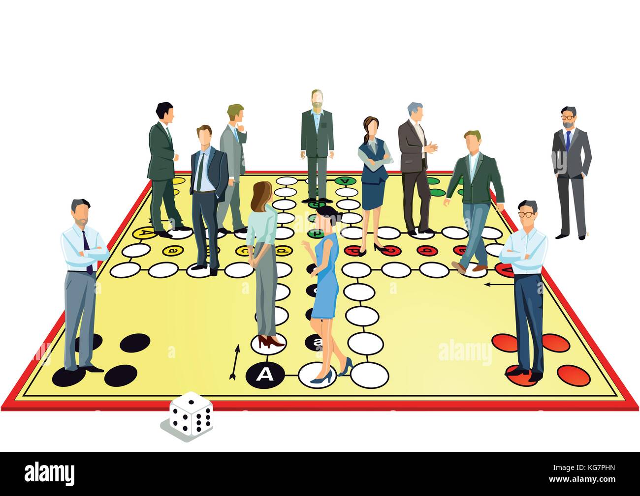L uomo non fret, concetto illustrazione Illustrazione Vettoriale
