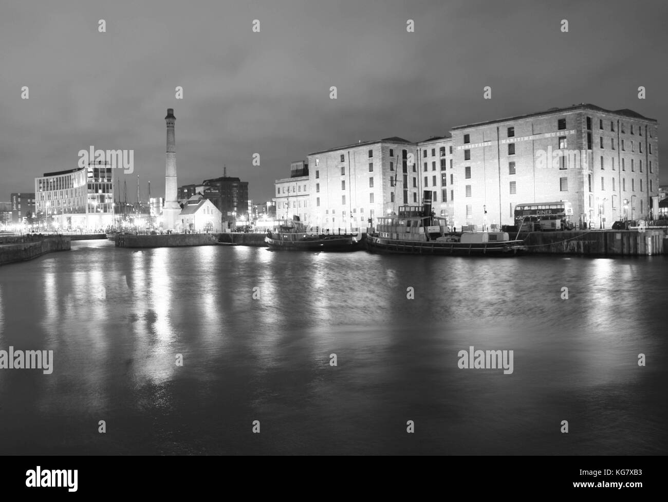 Paesaggi e monumenti di Liverpool Foto Stock