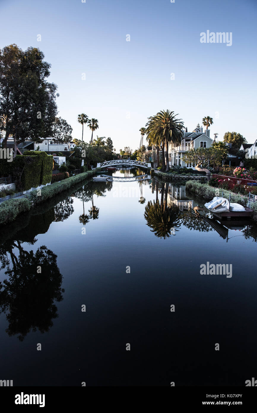 Canal, Venice Beach, California, Stati Uniti Foto Stock