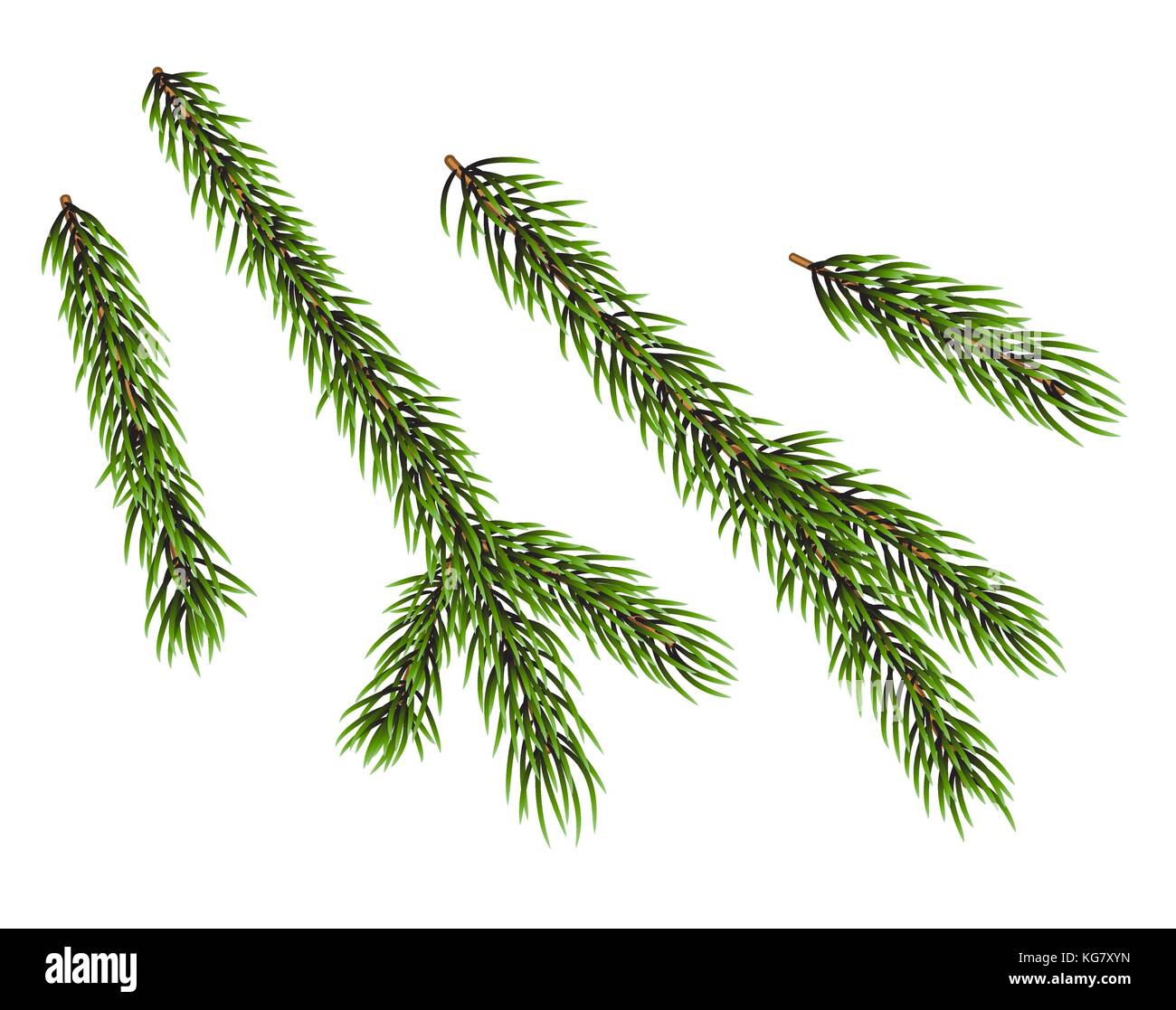 Natale elemento ad albero Illustrazione Vettoriale