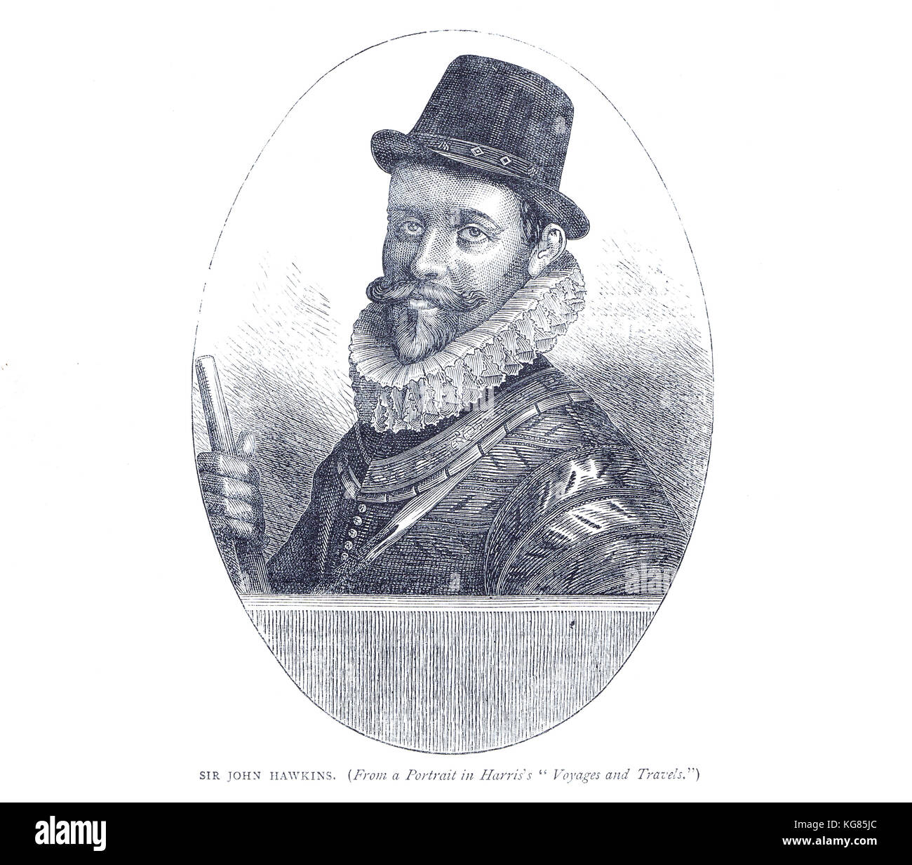 Ammiraglio Sir John Hawkins, 1532-1595, mercante di schiavi inglese, comandante e amministratore navale, mercante, navigatore, costruttore navale e corsaro. Foto Stock